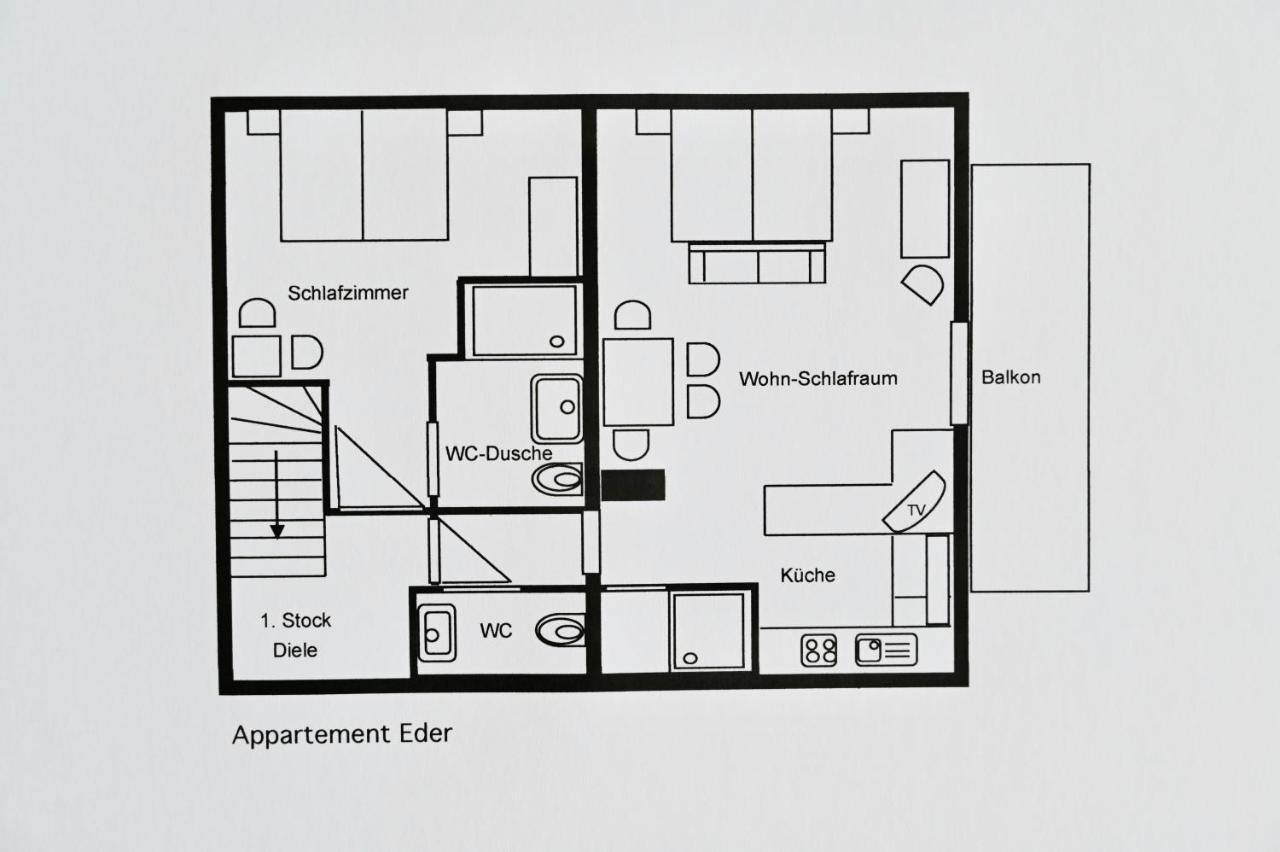 Lähn Appartement Eder מראה חיצוני תמונה